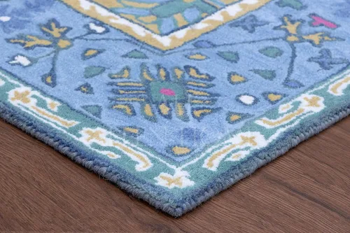 Miniatura 5 de Allen Home - Alfombras tradicionales de lana Duraderas 100% lana, copetudas a mano Alfombras para sala de estar, comedor, dormitorio y Octavia