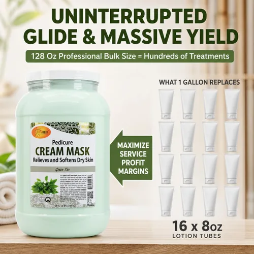 Miniatura 2 de SPA REDI Máscara de pedicura de té verde – Máscara de pie de ácido hialurónico y extracto de consuelda para talones agrietados y piel seca Sin