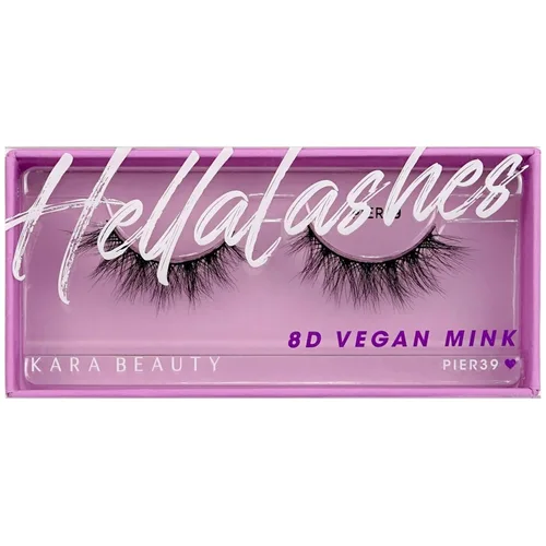 Miniatura 11 de KARA BEAUTY Style L3 Hellalashes - Pestañas de visón sintético 8D, de fibra sintética ligera en 8 capas dimensionales EASTLO - Glam dramático