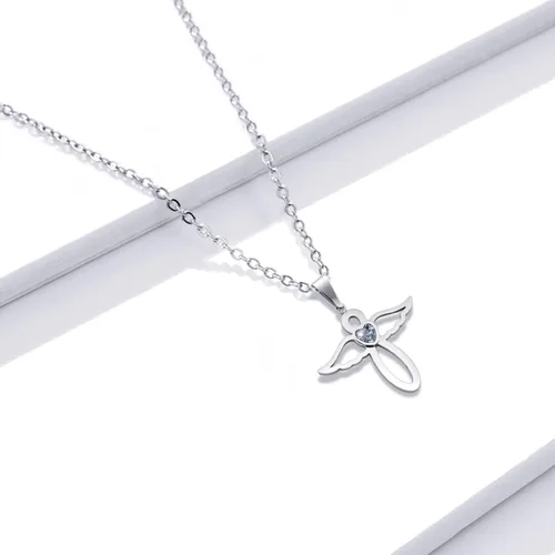 Miniatura 2 de PHOCKSIN Collares de piedra natal de enero a diciembre para mujer, circonita cúbica infinita con bonito dije de ala de ángel para niñas