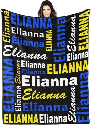 Miniatura 22 de Manta personalizada con nombre, manta personalizada con nombre, manta personalizada para adultos, niños y bebés, manta personalizada con monograma