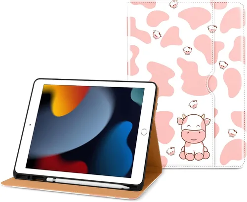 Miniatura 16 de DTTO para iPad de 9ª/8ª/7ª generación de 10.2 pulgadas 2021/2020/2019, funda tipo cartera de negocios de cuero premium con soporte para Apple Pencil