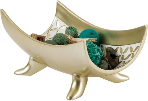 Miniatura 10 de Creative Scents Schonwerk - Tazón decorativo marrón para decoración del hogar, centro de mesa de comedor, decoración de mesa auxiliar para sala