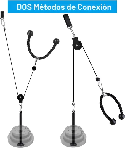 Miniatura 3 de LFJ Sistema de Poleas con Cable LAT para Jalones y Levantamiento de Peso, Accesorio de Polea de Máquina con Cable para Jalones de Tríceps, Curl