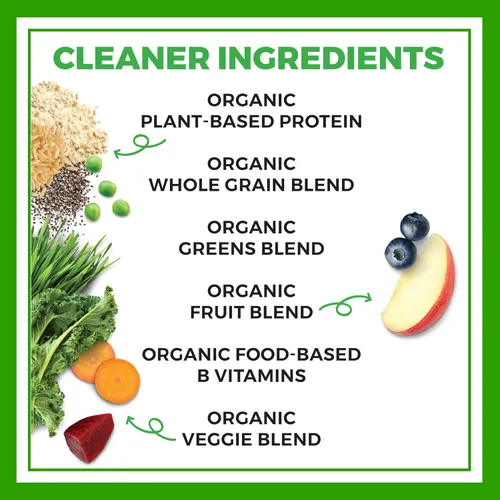 Miniatura 5 de Orgain Proteína orgánica vegana de reemplazo de comidas, vainilla en polvo, 0.71 oz de proteína a base de plantas, sin gluten, sin lácteos, sin