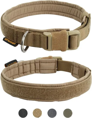 Miniatura 9 de EXCELLENT ELITE SPANKER Collar de nailon para cachorro, ajustable, suave, acolchado, resistente, hebilla de liberación rápida, ligero, sin Negro