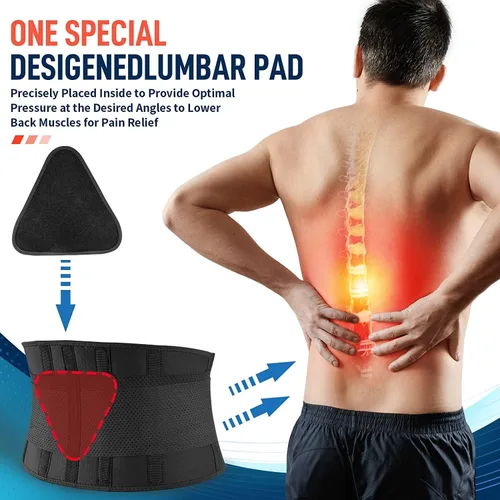 Miniatura 3 de Soporte de espalda de tamaño extra grande para dolor de espalda inferior (XXXL)