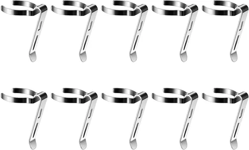 Miniatura 14 de Paquete de 10 linternas B101 – Clip duradero de acero inoxidable para bolígrafo y clip para tapa, cómodo de llevar