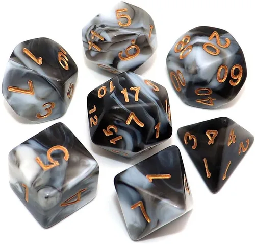 Miniatura 20 de Juego de dados DND de brillo azul y rojo para juegos de rol de Calabozos y Dragones, Warhammer, D&D, juegos de mesa, dados poliédricos Rojo mezclado