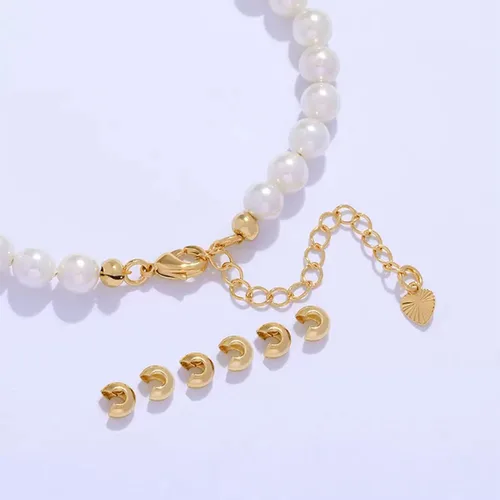 Miniatura 4 de Juego de 900 piezas de accesorios para fabricación de joyas con 120 cuentas de engarce abiertas semicirculares, 270 puntas de cuentas, cubiertas
