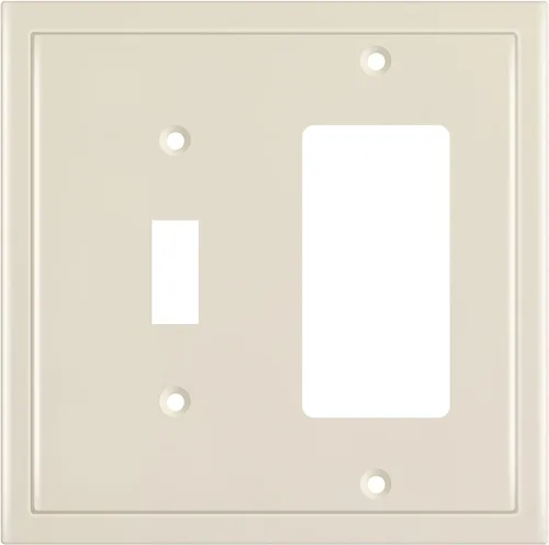 Miniatura 74 de Henne Bery Placa decorativa de pared con borde moderno, tapa de tomacorriente para cubrir enchufe, aleación de zinc maciza duradera