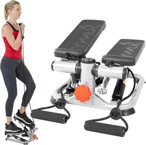 Miniatura 9 de Sunny Health & Fitness Mini Steppers with Digital Monitor and Resistance Bands, Compact Low-Impact Cardio Machines for Home Workouts