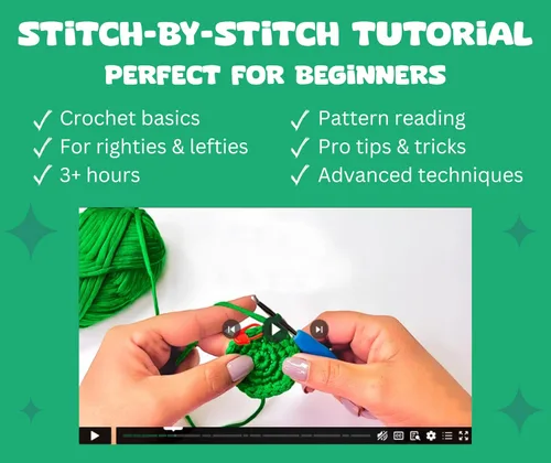 Miniatura 7 de Amigo Rumi Kit de Ganchillo para Principiantes de Dinosaurio Lindo - Aprende Cómo Hacer Ganchillo Kit de Inicio - Tutoriales en Video de 3+ Horas