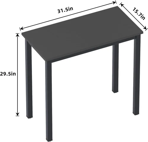 Miniatura 3 de Need Escritorio pequeño para computadora de 31-1/2 pulgadas, resistente y resistente, escritorio para espacios pequeños y mesa de estudio