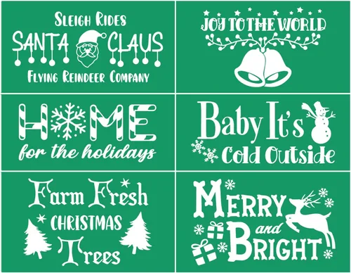 Miniatura 12 de JAJADO JAAJDO - Plantillas de pantalla de seda para árbol de Navidad, adornos de campanas de Navidad, plantillas de serigrafía para decoraciones
