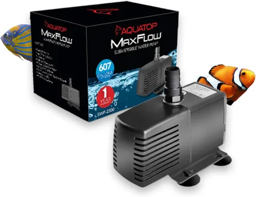 Miniatura 11 de Aquatop MaxFlow Bomba sumergible 343 GPH - Caudal ajustable para acuarios, sumideros, estatuas - Circulación eficiente del agua, SWP-1300 - Fácil