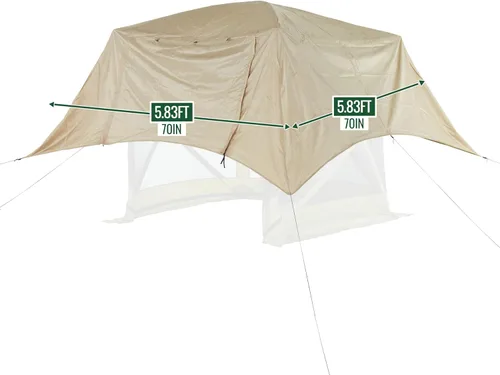 Miniatura 4 de Hike Crew Toldo de refugio de lluvia compatible con carpa desplegable de 4 lados con paneles de 6 pies Toldo duradero que transforma tu glorieta