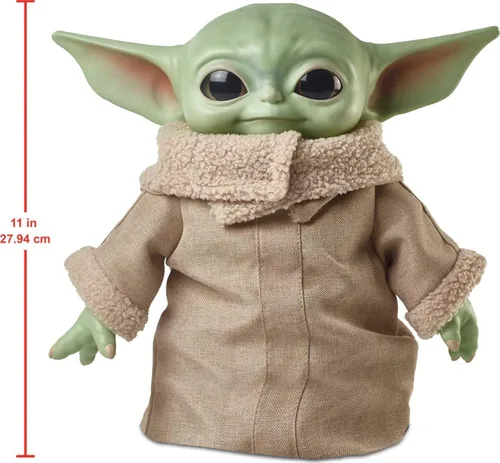 Miniatura 7 de Mattel Star Wars Grogu - Juguete de peluche, figura de personaje de 11 pulgadas con cuerpo suave. Inspirado en Star Wars The Mandalorian