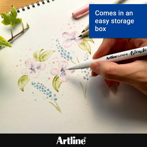 Miniatura 5 de Artline SUPREME - Bolígrafos de pincel Certificado AP seguro para niños Tinta resistente a la desenfoque EPFS-F Punta de pincel flexible que