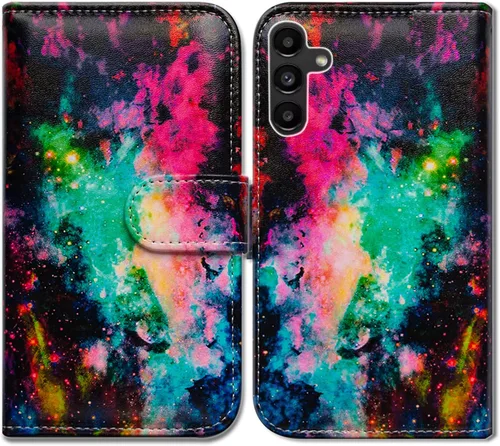Miniatura 20 de Bcov Funda para Galaxy A13 5G, bonita funda de piel con tapa para teléfono con ranura para tarjetas, soporte para Samsung Galaxy A13 5G 2021 Linda