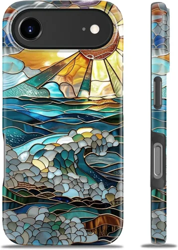 Miniatura 88 de Goodon para iPhone 17 Pro, Funda Estética de Gato Negro y Niña Naranja, Compatible con Magsafe, Funda Protectora Retro Única y Moderna de Silicona