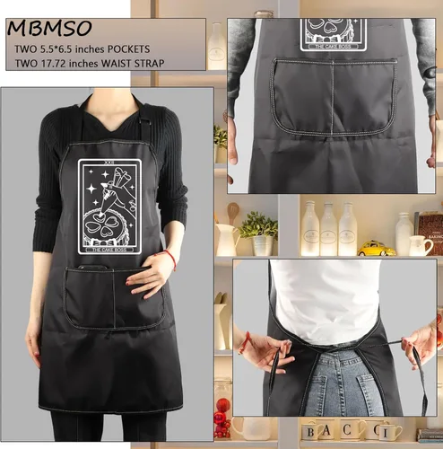 Miniatura 3 de MBMSO Boss Baker Gifts - Delantal para hornear con el jefe de pastelería, regalos de panadería, delantal para pastelería, delantal de chef