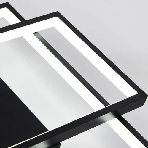 Miniatura 5 de Lámparas LED de diseño moderno, 3 lámparas de acrílico rectangulares, control remoto regulable, montaje empotrado, lámparas de techo para sala