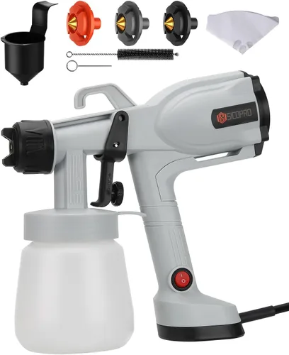 Miniatura 9 de Pulverizador de pintura, pulverizador de pintura para pintura de casas, césped y jardín, pistola de pintura en aerosol HVLP, pistola pulverizadora