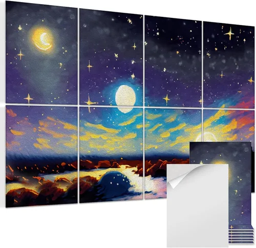 Miniatura 12 de Paquete de 6 paneles acústicos de pared, 23.6 x 23.6 pulgadas, panel decorativo insonorizado, panel autoadhesivo de absorción de sonido, tratamiento