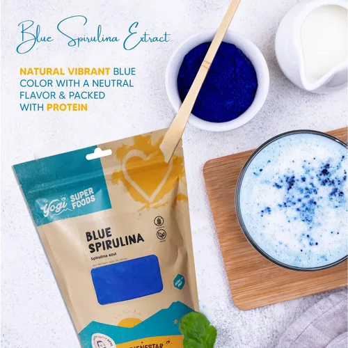 Miniatura 4 de Yogi Super Foods Polvo de espirulina azul de 16 onzas hecho de extracto de algas azul-verde, planta de superalimentos, rica fuente de proteínas