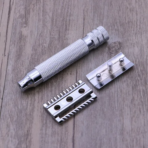 Miniatura 9 de Máquina De Afeitar Para Hombre Máquina de afeitar segura para hombres Máquina de afeitar doble afeitadora hombres Maquinilla de afeitar de acero