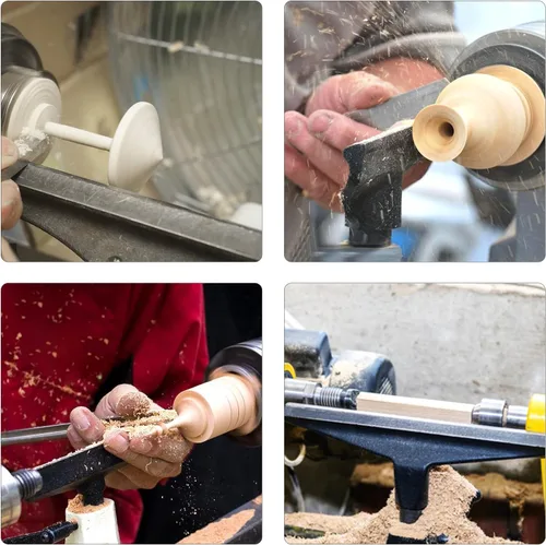 Miniatura 3 de Poste de herramientas de torno de hierro fundido de 6 pulgadas para carpintería, poste de descanso de herramientas de torno de carpintería de hierro