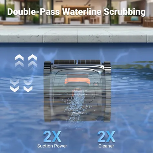 Miniatura 3 de (Actualización 2026) WINNY POOL CLEANER C1 para piscina enterrada y sobre el suelo, limpieza 4 en 1 de pared y línea de flotación de hasta 1,614