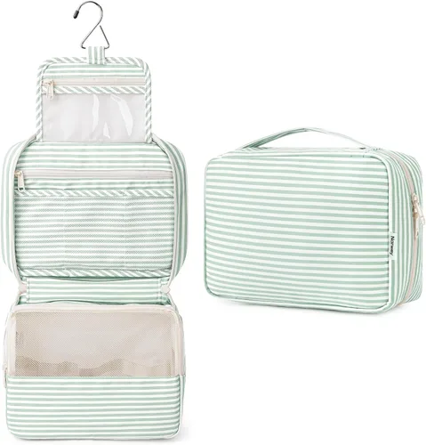 Miniatura 9 de Narwey Pequeña Bolsa de Aseo Colgante de Viaje para Mujeres, Bolsa de Viaje para Artículos de Tocador, Organizador de Bolsa de Maquillaje Bolsas