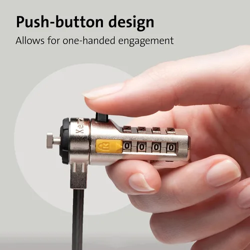 Miniatura 4 de Kensington Cable de Combinación con Barra en T Ranura de Bloqueo Estándar para Laptops, Contraseña Restablecible de 4 Dígitos con Cable de 6 Pies
