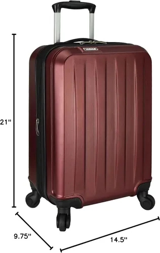Miniatura 2 de Elite Luggage Equipaje giratorio extensible de mano rígido, Borgoña, Equipaje giratorio extensible de mano rígido