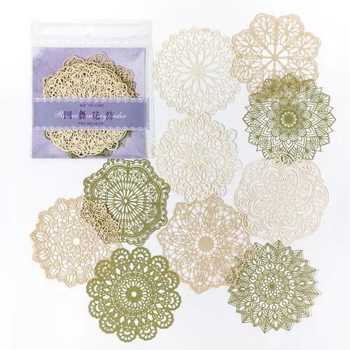 Kit de papel para álbum de recortes, organizador de diario de collage redondo hueco, materiales para adultos, suministros de decoración de diario de