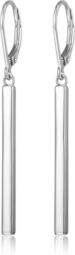 Amazon Essentials Aretes colgantes de oro amarillo de 18 quilates o oro rosa de 14 quilates sobre plata esterlina (anteriormente colección Amazon)
