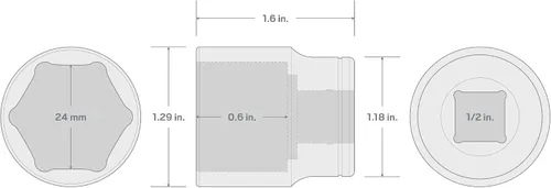 Miniatura 2 de TEKTON - Dado de encastre (pulgada)