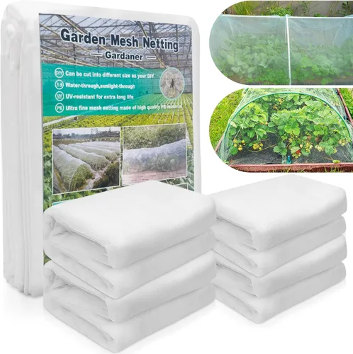 4 piezas de malla de malla para jardín, cubierta de jardín, red de jardín para cultivos de plantas frutales, protección de árboles, flores