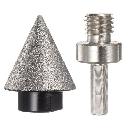 HARFINGTON Brocas biseladoras de diamante de 1.38 pulgadas de diámetro, 5/8-11 roscas con adaptador, broca avellanadora para ampliar agujeros para