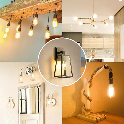 Miniatura 7 de Paquete de 4 bombillas LED Edison ST64 vintage de 8 W equivalentes a 100 W, bombillas E26 de 1400 lúmenes, blanco cálido de 2700 K, bombillas LED
