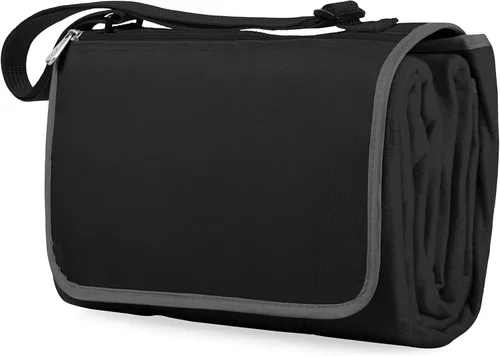 Miniatura 4 de PICNIC TIME Manta de picnic al aire libre, manta plegable de 59 x 51 pulgadas para playa y campamento con forro polar suave, parte inferior Negro