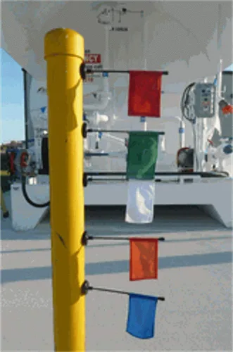 Miniatura 4 de Bandera de peligro con base magnética y asta de bandera flexible