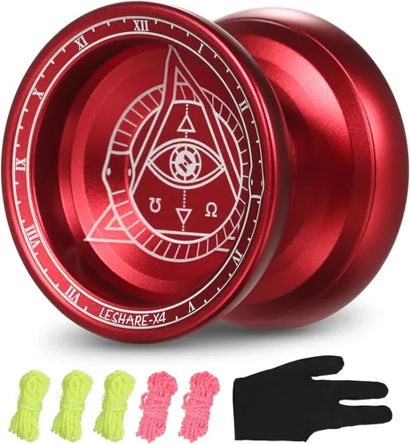 Miniatura 12 de Lixada Yoyo profesional de aluminio competitivo Yoyo Ball Yo Yo regalo con 5 cuerdas de repuesto y guante, ideal para principiantes y para trucos