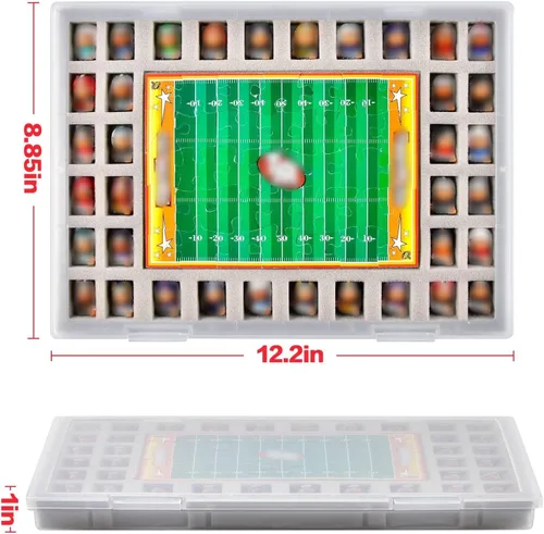 Miniatura 5 de Xuerdon Caja Coleccionista de Juguetes Compatible con Teenymates para Figuras Mini de las Series de Fútbol Americano, Béisbol, Baloncesto y Hockey