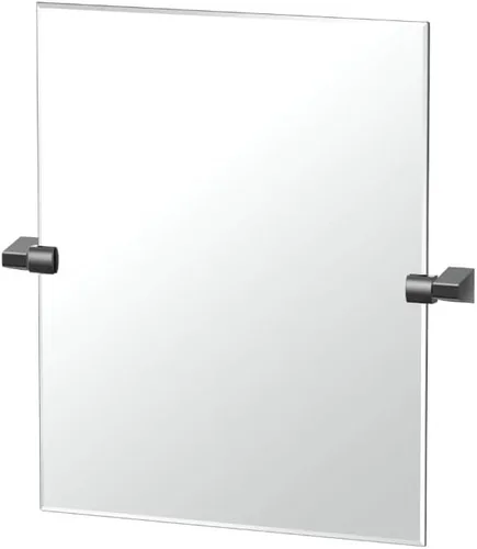 Miniatura 6 de Gatco 5679SM - Espejo rectangular sin marco, 24 pulgadas, latón cepillado negro mate combinado