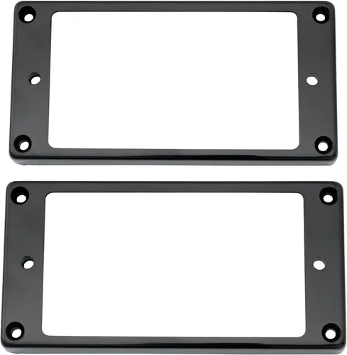 Musiclily Pro Anillos de montaje para pastillas Humbucker de fondo plano de plástico, juego de bastidor de puente y mástil para guitarra eléctrica,