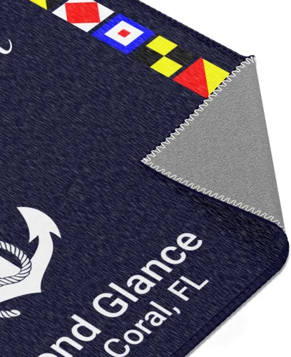 Miniatura 4 de Tapete personalizado de bienvenida a bordo, tapete de barco náutico, regalo personalizado, decoración costera personalizada, regalos de barco