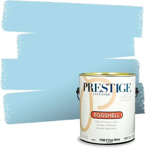 Miniatura 77 de Prestige Paints. - Base y pintura para exteriores en un solo galón, 1 galón. plano, comparable con Sherwin Williams Topsail. SW6799-PCM